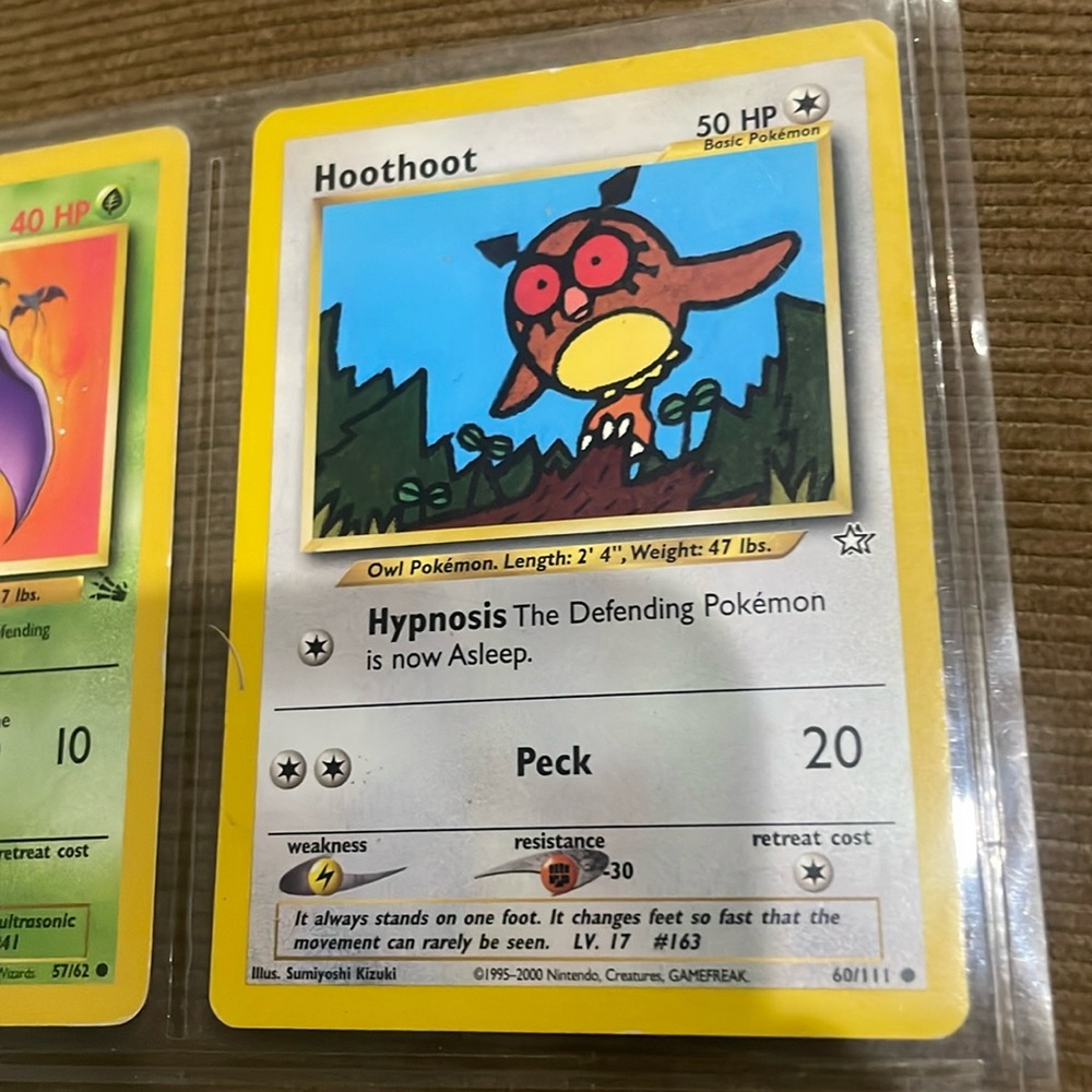 Pokémon HOOTHOOT LV. 17 #163. 60/111 50 HP